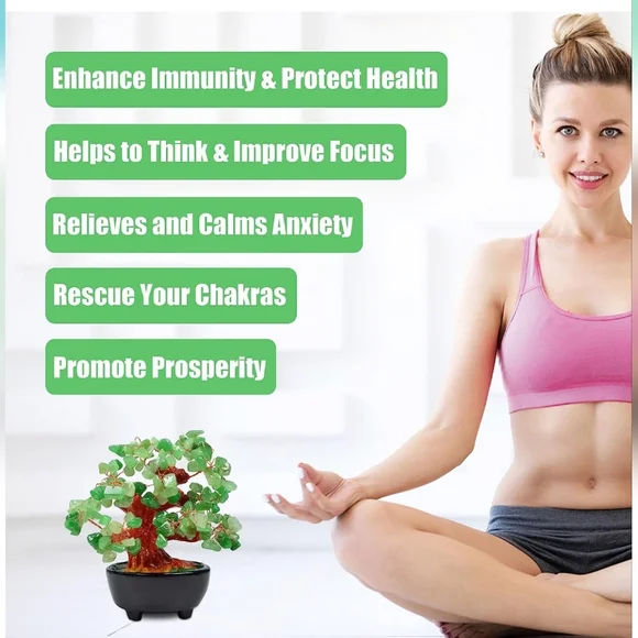 Feng Shui Natural Grade AAA Adventurine Bonzai Tree - Picture 3 of 5